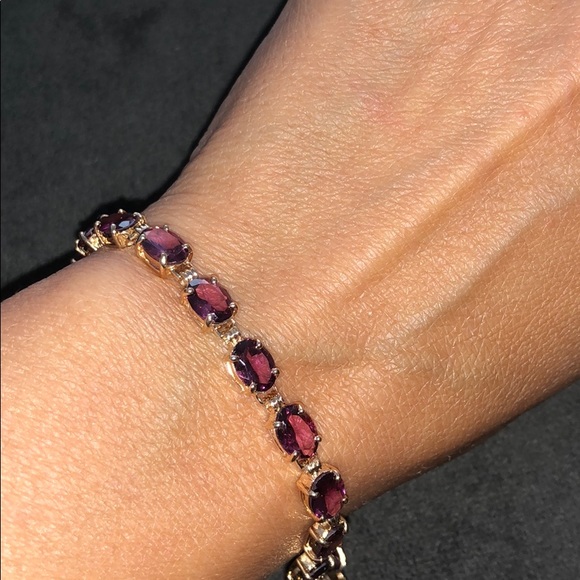 Jewelry - PURPLE & GOLD CZ TENNIS BRACELET